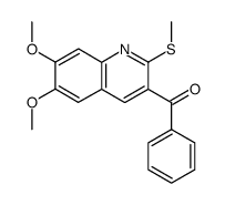 3-benzoyl-6,7-dimethoxy-2-methylthioquinoline结构式