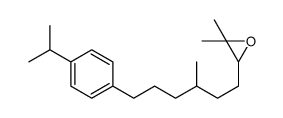 2,2-dimethyl-3-[3-methyl-6-(4-propan-2-ylphenyl)hexyl]oxirane结构式