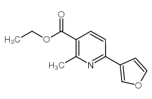 6-(3-Furanyl)-2-methylpyridine-3-carboxylic acid ethyl ester Structure