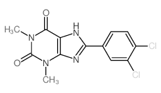 1H-Purine-2,6-dione,8-(3,4-dichlorophenyl)-3,9-dihydro-1,3-dimethyl- structure