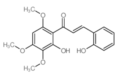 (E)-3-(2-hydroxyphenyl)-1-(2-hydroxy-3,4,6-trimethoxy-phenyl)prop-2-en-1-one结构式