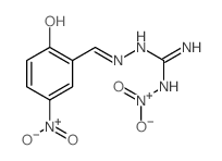 Hydrazinecarboximidamide,2-[(2-hydroxy-5-nitrophenyl)methylene]-N-nitro-结构式