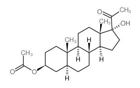 Pregnan-20-one, 3- (acetyloxy)-17-hydroxy-, (3.beta.,5.alpha.)- Structure