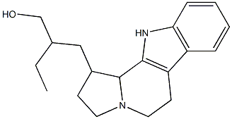 β-Ethyl-2,3,5,6,11,11b-hexahydro-1H-indolizino[8,7-b]indole-1-(1-propanol) Structure