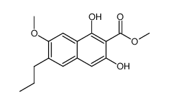 methyl 1,3-dihydroxy-7-methoxy-6-propyl-2-naphthoate结构式