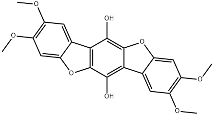 2,3,8,9-Tetramethoxybenzo[1,2-b:4,5-b']bisbenzofuran-6,12-diol结构式