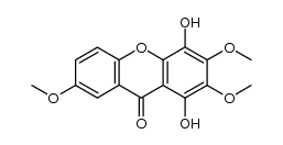 1,4-dihydroxy-2,3,7-trimethoxy-9H-xanthen-9-one Structure