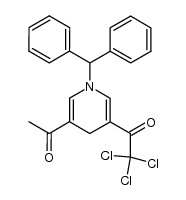 1-(5-acetyl-1-benzhydryl-1,4-dihydropyridin-3-yl)-2,2,2-trichloroethanone Structure