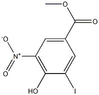 4-Hydroxy-3-iodo-5-nitro-benzoic acid methyl ester结构式