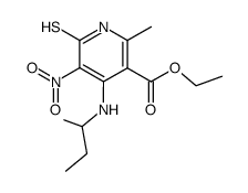 4-sec.butylamino-6-mercapto-2-methyl-5-nitropyridine-3-carboxylic acid, ethyl ester Structure