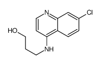 3-[(7-chloroquinolin-4-yl)amino]propan-1-ol结构式