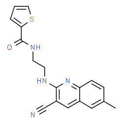 2-Thiophenecarboxamide,N-[2-[(3-cyano-6-methyl-2-quinolinyl)amino]ethyl]-(9CI)结构式