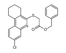 Acetic acid, [(3-chloro-7,8,9,10-tetrahydro-6-phenanthridinyl)thio]-, phenylmethyl ester (9CI) structure