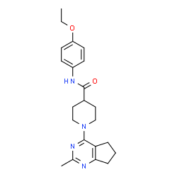 4-Piperidinecarboxamide, 1-(6,7-dihydro-2-methyl-5H-cyclopentapyrimidin-4-yl)-N-(4-ethoxyphenyl)- (9CI) structure