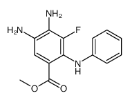 4,5-二氨基-3-氟-2-(苯基氨基)苯甲酸甲酯结构式