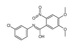 N-(3-chlorophenyl)-4,5-dimethoxy-2-nitrobenzamide结构式