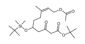 tert-butyl 10-acetoxy-8-methyl-5-(tert-butyldimethylsilanyloxy)-3-oxo-dec-8-enoate结构式
