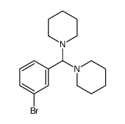 1-[(3-bromophenyl)-piperidin-1-ylmethyl]piperidine Structure