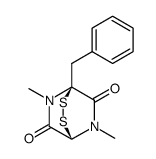 1-benzyl-5,7-dimethyl-2,3-dithia-5,7-diaza-bicyclo[2.2.2]octane-6,8-dione结构式