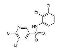 5-bromo-6-chloro-N-(2,3-dichlorophenyl)pyridine-3-sulfonamide Structure