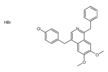 1-benzyl-4-[(4-chlorophenyl)methyl]-6,7-dimethoxyisoquinoline,hydrobromide Structure