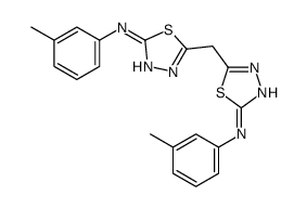 5-[[5-(3-methylanilino)-1,3,4-thiadiazol-2-yl]methyl]-N-(3-methylphenyl)-1,3,4-thiadiazol-2-amine结构式