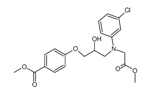 4-{3-[(3-Chloro-phenyl)-methoxycarbonylmethyl-amino]-2-hydroxy-propoxy}-benzoic acid methyl ester结构式