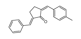 2-benzylidene-5-[(4-methylphenyl)methylidene]cyclopentan-1-one结构式