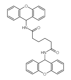 N,N-bis(9H-xanthen-9-yl)hexanediamide Structure