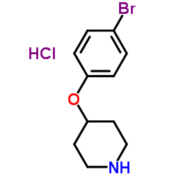 4-(4-Bromophenoxy)piperidine hydrochloride (1:1) structure