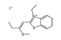 3-ethyl-2-[2-(methylthio)but-1-enyl]benzothiazolium iodide结构式