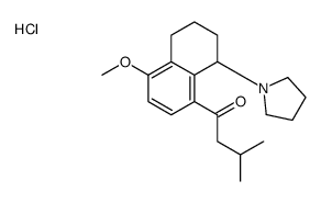 1-(4-methoxy-8-pyrrolidin-1-yl-5,6,7,8-tetrahydronaphthalen-1-yl)-3-methylbutan-1-one,hydrochloride结构式