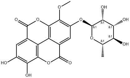 3-O-Methylellagic acid 4-O-rhamnoside结构式