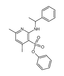 (+/-)-phenyl 4,6-dimethyl-2-[(1-phenylethyl)amino]pyridine-3-sulfonate Structure