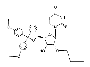 2'-O-allyl-5'-O-(4,4'-dimethoxytrityl)-2-thiouridine Structure