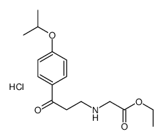 ethyl 2-[[3-oxo-3-(4-propan-2-yloxyphenyl)propyl]amino]acetate,hydrochloride Structure