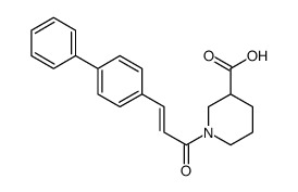 1-[3-(4-phenylphenyl)prop-2-enoyl]piperidine-3-carboxylic acid Structure