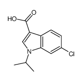 6-chloro-1-propan-2-ylindole-3-carboxylic acid结构式