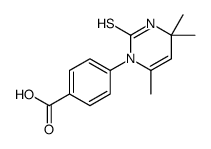 4-(4,6,6-trimethyl-2-sulfanylidene-1H-pyrimidin-3-yl)benzoic acid Structure