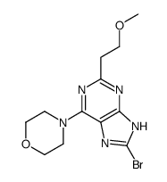 4-[8-bromo-2-(2-methoxyethyl)-7H-purin-6-yl]morpholine Structure