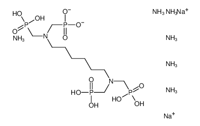 disodium hexaammonium [hexane-1,6-diylbis[nitrilobis(methylene)]]tetrakisphosphonate Structure