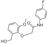 acetamide, n-(4-fluorophenyl)-2-[2-(hydroxymethyl)-6-methoxyphenoxy]- Structure