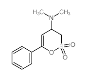 N,N-dimethyl-2,2-dioxo-6-phenyl-3,4-dihydrooxathiin-4-amine structure