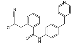 2-(2-chloro-2-cyanoethyl)-N-[4-(pyridin-4-ylmethyl)phenyl]benzamide结构式