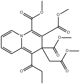 2-(2-Methoxy-2-oxoethyl)-1-propionyl-2H-quinolizine-2,3,4-tricarboxylic acid trimethyl ester结构式