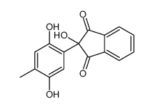 2-(2,5-dihydroxy-4-methylphenyl)-2-hydroxyindene-1,3-dione结构式