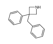 3-苯基-3-(苯甲基)氮杂环丁烷结构式