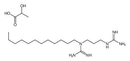 lactic acid, compound with N-[3-(amidinoamino)propyl]-N-dodecylguanidine (1:1) structure