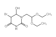 2,4(1H,3H)-Pyrimidinedione,5-bromo-1-(2,2-diethoxyethyl)dihydro-6-hydroxy-结构式