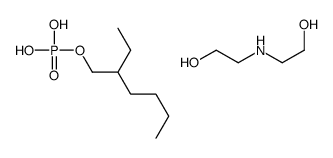 2-乙基己基磷酸酯与2,2’-亚氨基二[乙醇]的化合物结构式